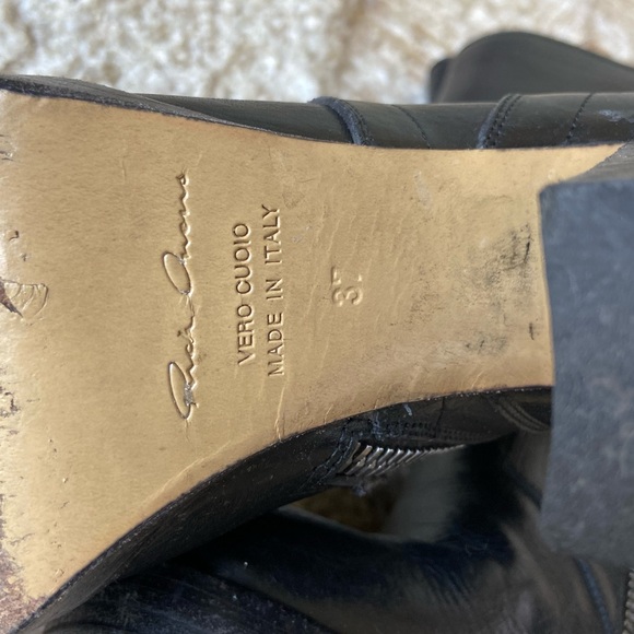 EUC Rick Owens tall heeled leather black boot sz 37 - Picture 7 of 9